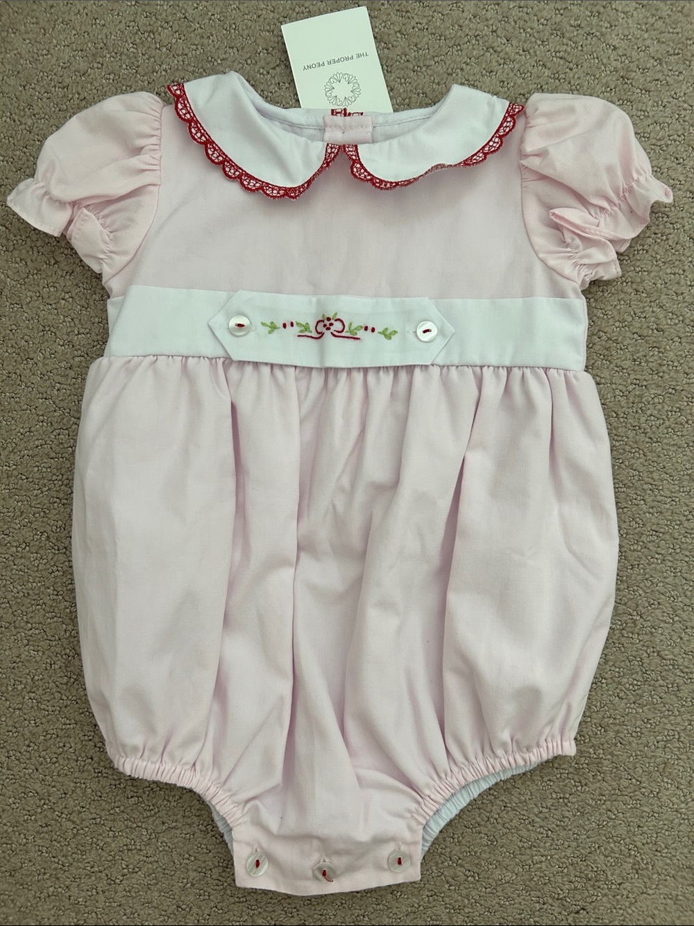 NWT Proper Peony pink Odette Placard bubble